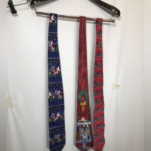 Lot of 3  Christmas Ties Neckties